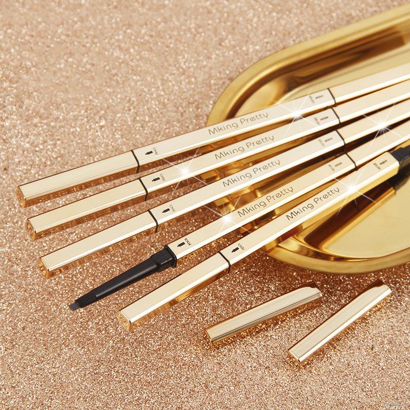 Bán buôn bán buôn bút chì kẻ lông mày hai đầu tam giác nhỏ mạ vàng chống thấm nước lâu trôi không phai màu cho người mới bắt đầu | BigBuy360 - bigbuy360.vn