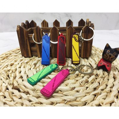 [Âm nhạc tmall] Đàn guitar điện sáng tạo Đàn Tỳ Bà Keychain Đàn Piano PVC đàn tranh