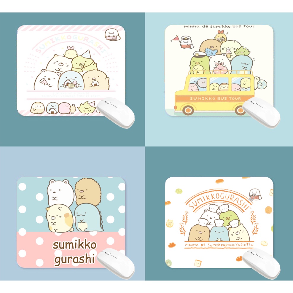 lót chuột sumikko LOTI1 bàn di chuột cute dễ thương pastel 20 x 24 cm