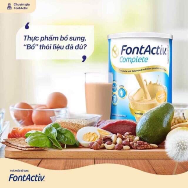 FontActiv Complete (Tây Ban Nha)(sữa bột cho người ốm cần phục hồi, mắc chứng chán ăn mệt mỏi, cần bổ sung dinh dưỡng)