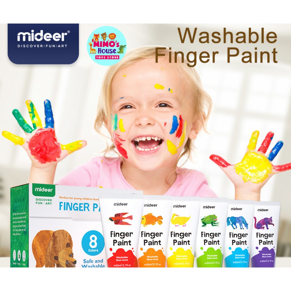 ( CHÍNH HÃNG) - Bộ màu vẽ bằng tay của #Mideer – MD4110 - Finger paint