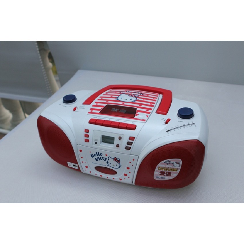 ĐÀI CHẠY ĐĨA DVD, CD , USB RADIO CASSETE DVD MATESTAR HELLO KITTY KT-DR58