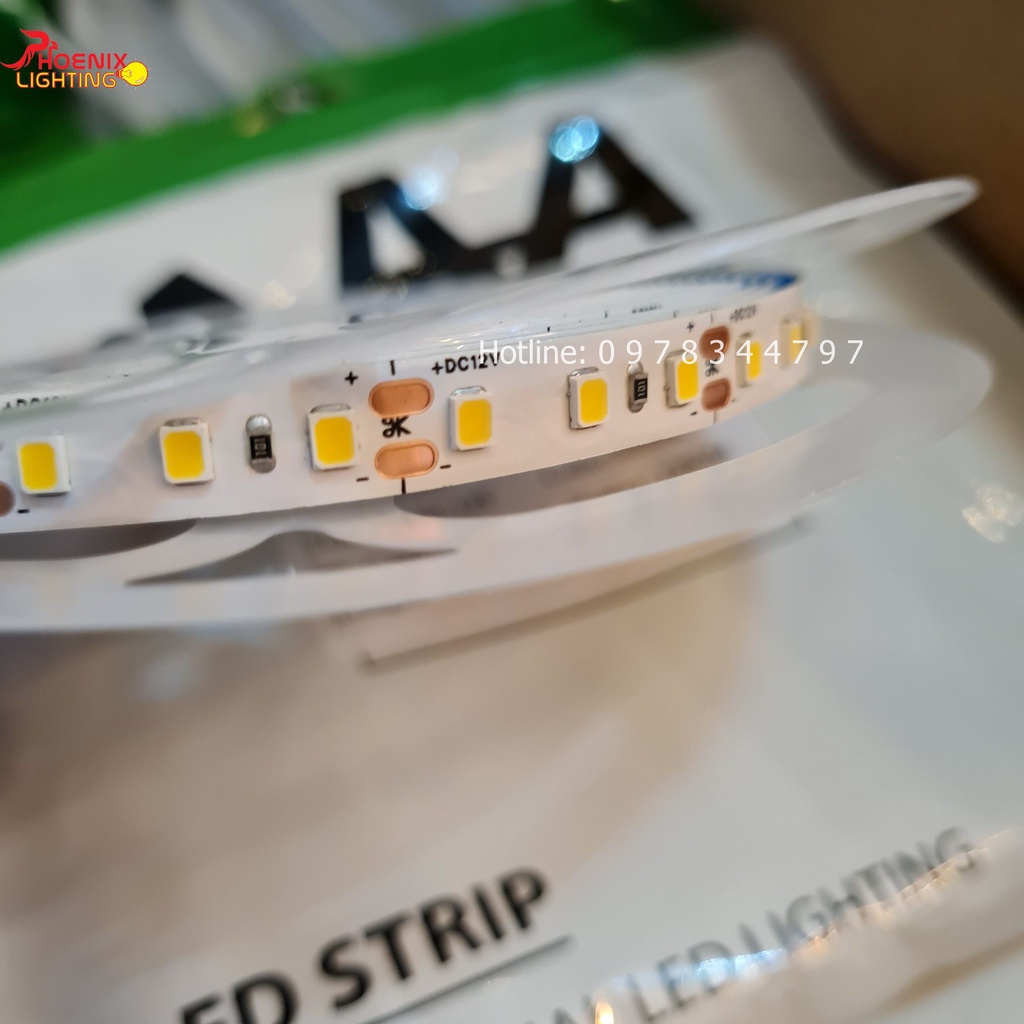 Led dây dán 5 mét 12V 2835 Trắng Vàng Trung Tính 600 LED siêu sáng