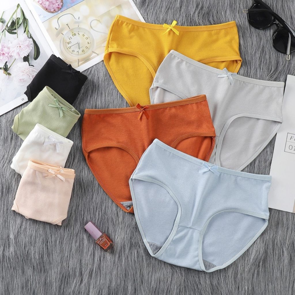 Quần lót nữ gắn nơ dễ thương co dãn 4 chiều ôm trọn vòng 3 quyến rũ DEVARI a05