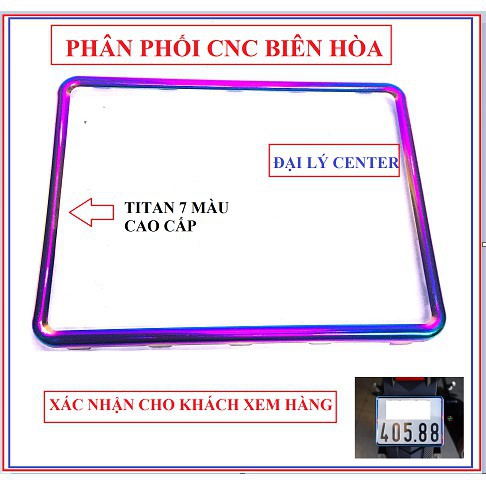 Khung biển số titan 7 màu [ 7 màu ]