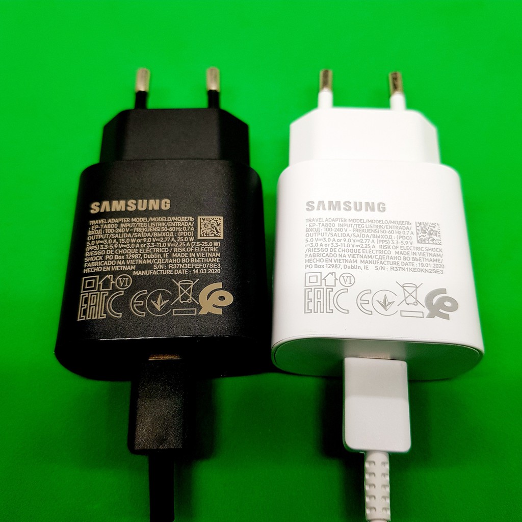 Bộ Sạc Nhanh 25W Samsung Chính Hãng - Kèm Cáp Sạc [Tiết Kiệm Thời Gian - An Toàn Và Bền Lâu - Bảo Hành1 Đổi 1]