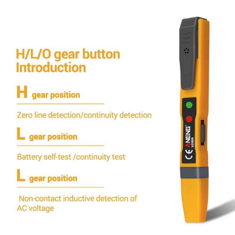 Bút thử điện đo điện áp AC/DC tích hợp hệ thống ánh sáng âm thanh