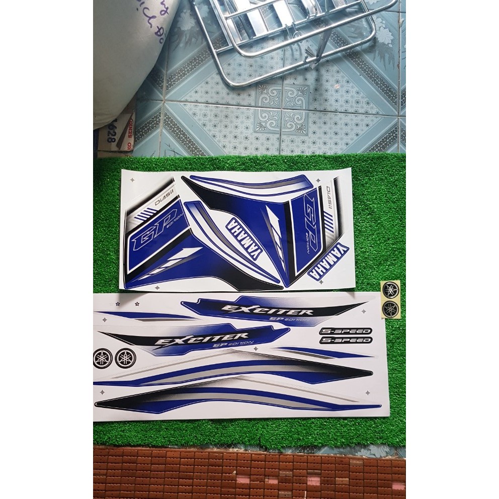 Tem xe EXCITER 135 màu xanh - Hàng chất lượng - Shop uy tính