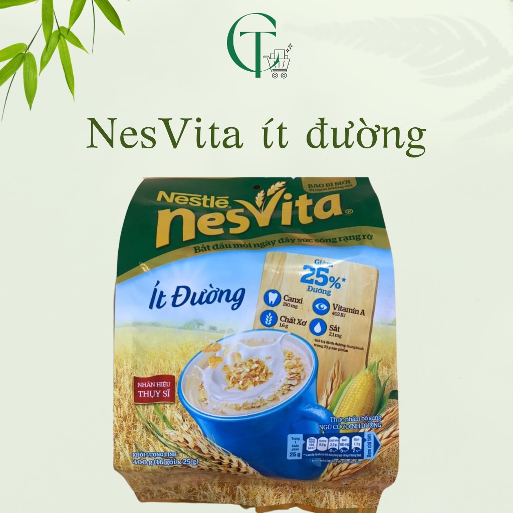 Ngũ cốc dinh dưỡng Nestle Nesvita có/ ít đường