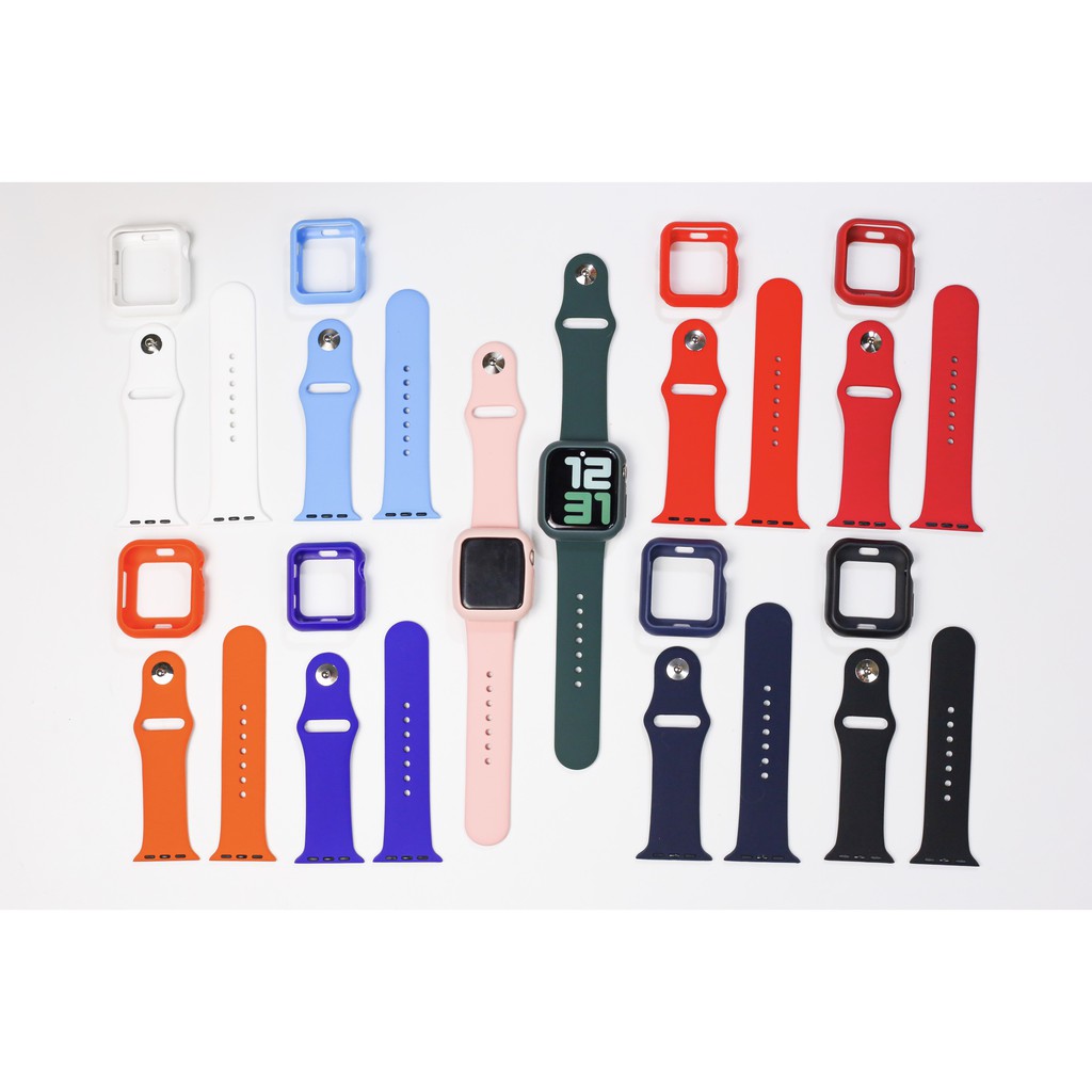 Ốp Apple Watch Nhiều Màu Sắc chất liệu Silicone dẻo siêu mềm, siêu mịn