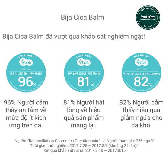 Sáp dưỡng làm dịu da innisfree Bija Cica Balm EX 40ml