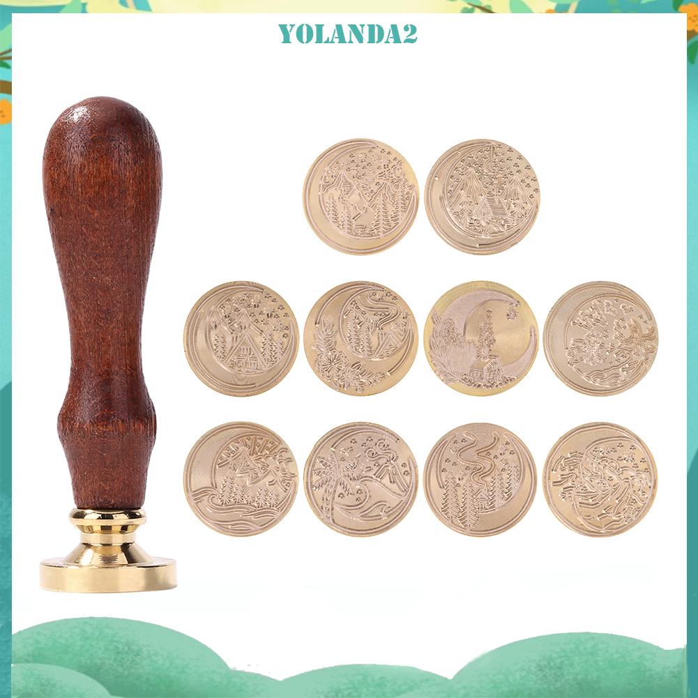 Con dấu sáp niêm phong thiệp hình mặt trăng cổ điển DIY