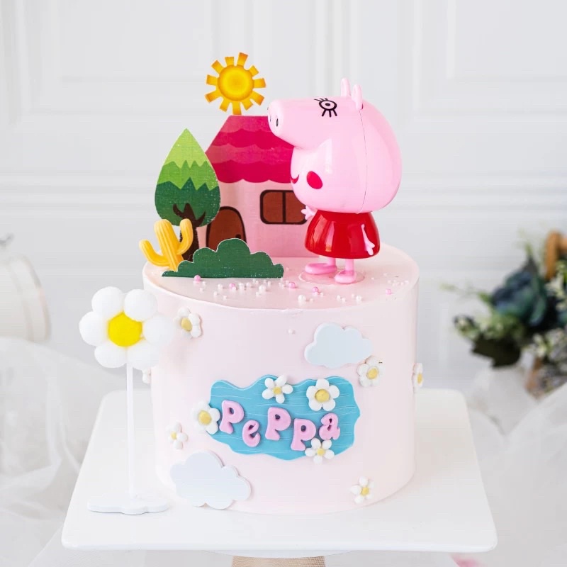 Heo peppa biến hình trang trí bánh