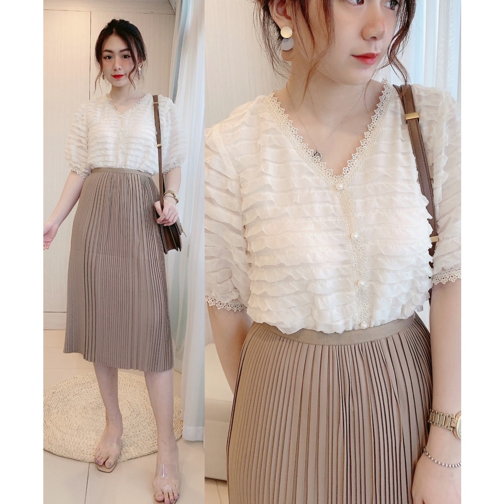 ÁO SÓNG VIỀN REN CAO CẤP