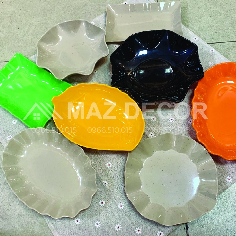 SALE GIÁ SỈ TẠI XƯỞNG Đĩa để đựng hạt hướng dương đồ chiên rán bằng nhựa phíp đẹp dày dặn Sài Gòn