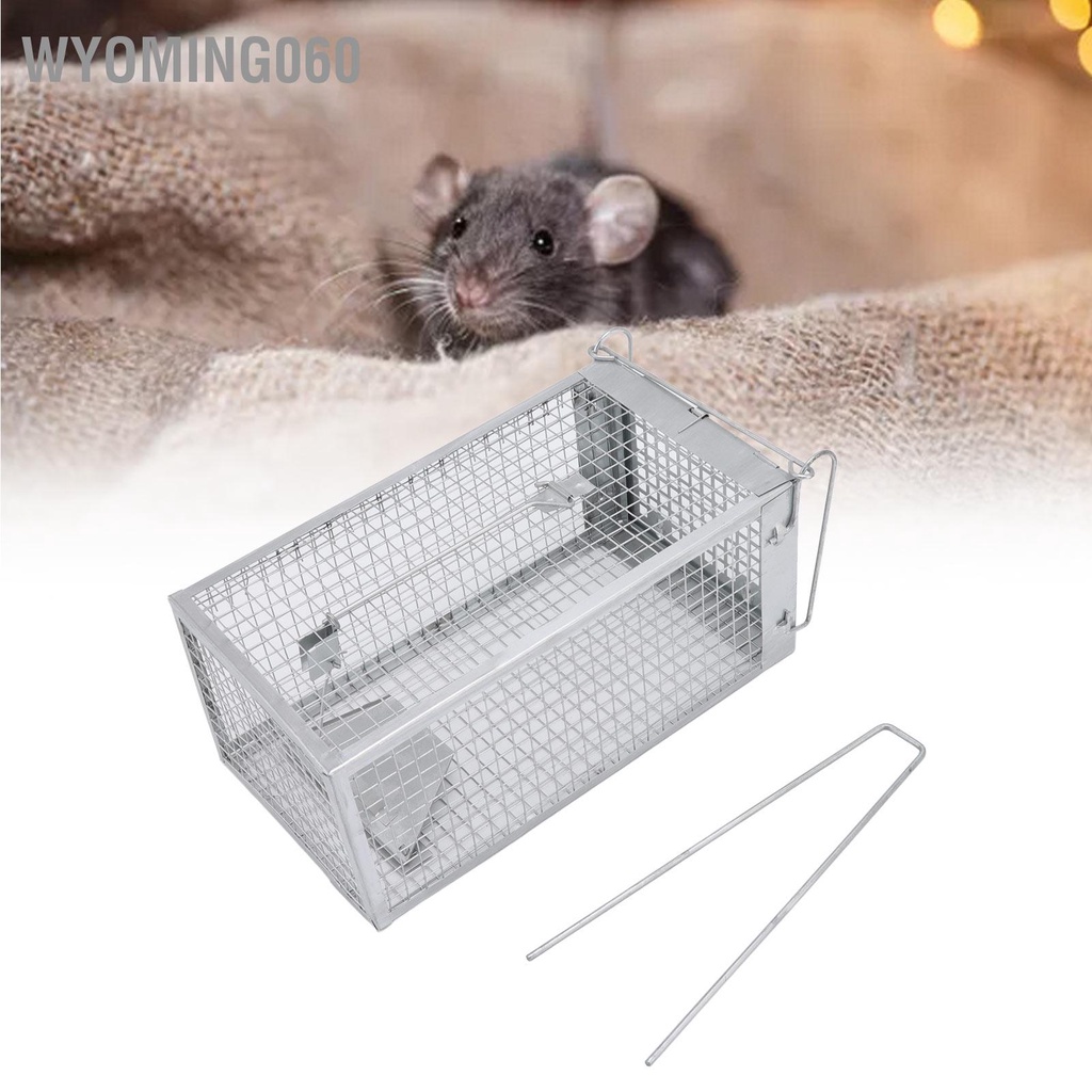 Lồng chuột sắt Bẫy Cửa một cửa động vật sống cho nhỏ ngoài trời trong nhà