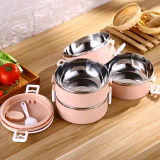 Hộp đựng cơm giữ nhiệt 4 tầng lúa mạch
