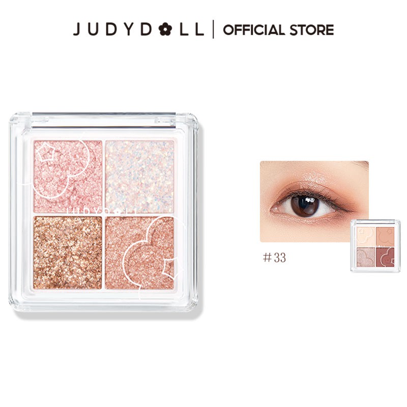 Bảng phấn mắt Judydoll lấp lánh 4 màu 5.3g