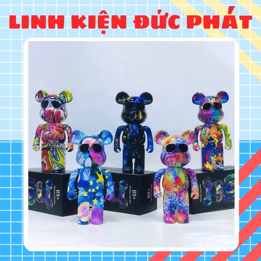 Loa Bluetooth Gấu Bearbrick B5+ Loa bluetooth sử dụng 6-8 tiếng Gấu Mini B5 Màu Sắc Sang Chảnh Mẫu Mới 2022
