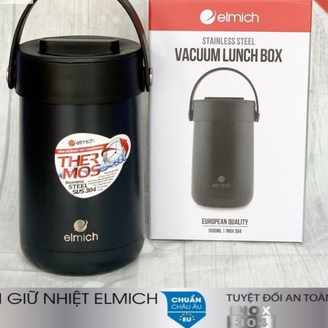 BÌNH ĐỰNG THỨC ĂN GIỮ NHIỆT ELMICH 3129 1500ML, giữ nhiệt 9h