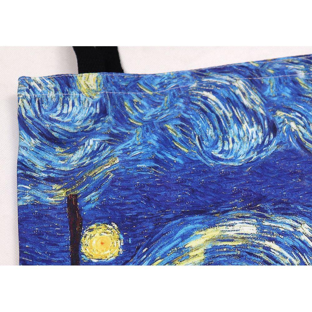 NIUYOU Túi Tote Họa Tiết Tranh Van Gogh Chất Liệu Thân Thiện Với Môi Trường