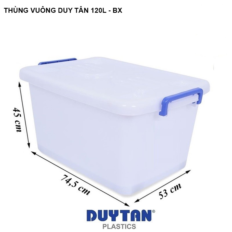 Thùng nhựa duy tân 120 lít ( có bánh xe + nắp đậy)