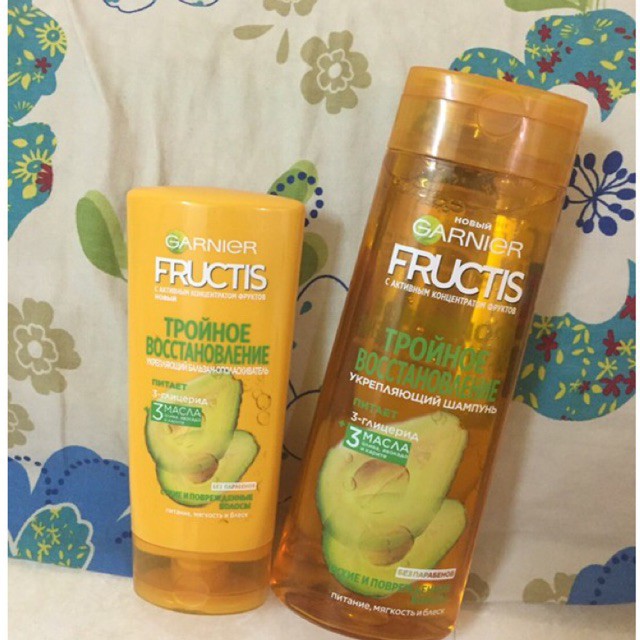 Bộ dầu gội và dầu xả GARNIER Fructis BO của Nga