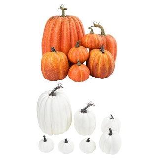 Set 7 quả bí ngô nhân tạo trang trí halloween
