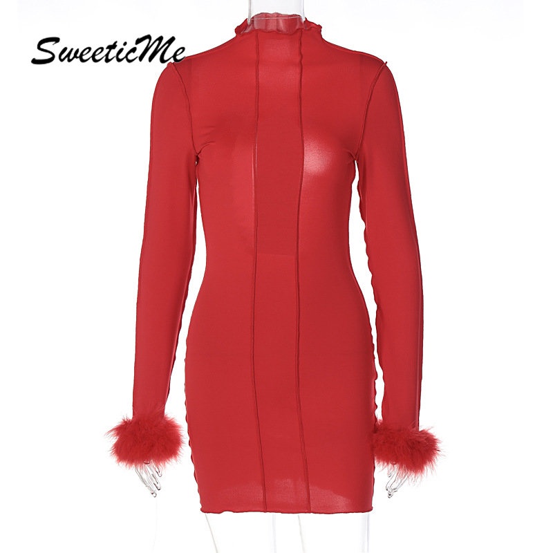 Đầm Tay Dài Hở Lưng Dáng Ôm Màu Trơn Thời Trang   Quyến Rũ Cho Nữ