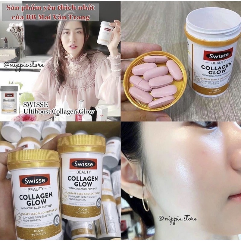 [Cóbill]Viên uống căng bóng da collagen glow Swisse | BigBuy360 - bigbuy360.vn