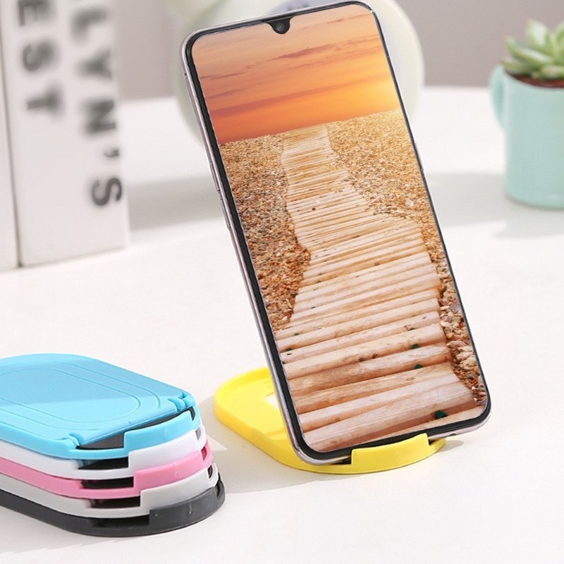 Giá đỡ điện thoại/máy tính bảng bằng nhựa PP mini để bàn có thể gấp gọn cho iPhone &amp; Android