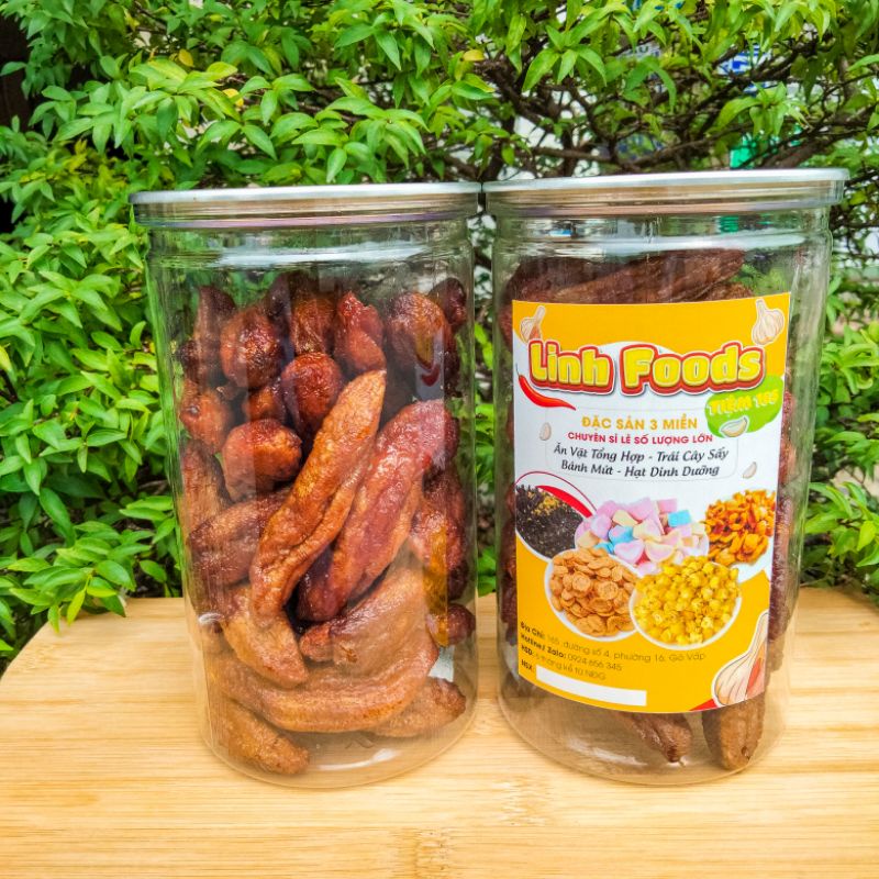 Chuối Sấy Dẻo Lon Pet 400gr [HÌNH THẬT 100%] FREESHIP ĐƠN TỪ 50K