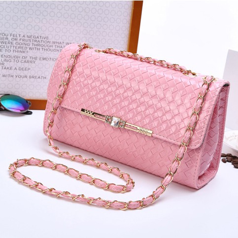 Túi Đeo Chéo, Túi Đeo Chéo T20 Caro Lớn  Màu Hồng Phấn