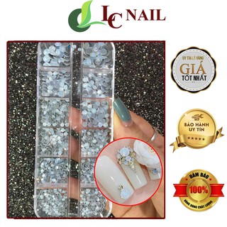 Đá nail , Đá chân keo màu trắng đục đính móng siêu sáng