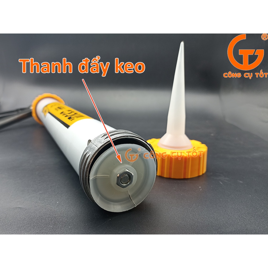 Súng bơm silicon ống nhôm Ø54 x 380mm Ingco HCG0115