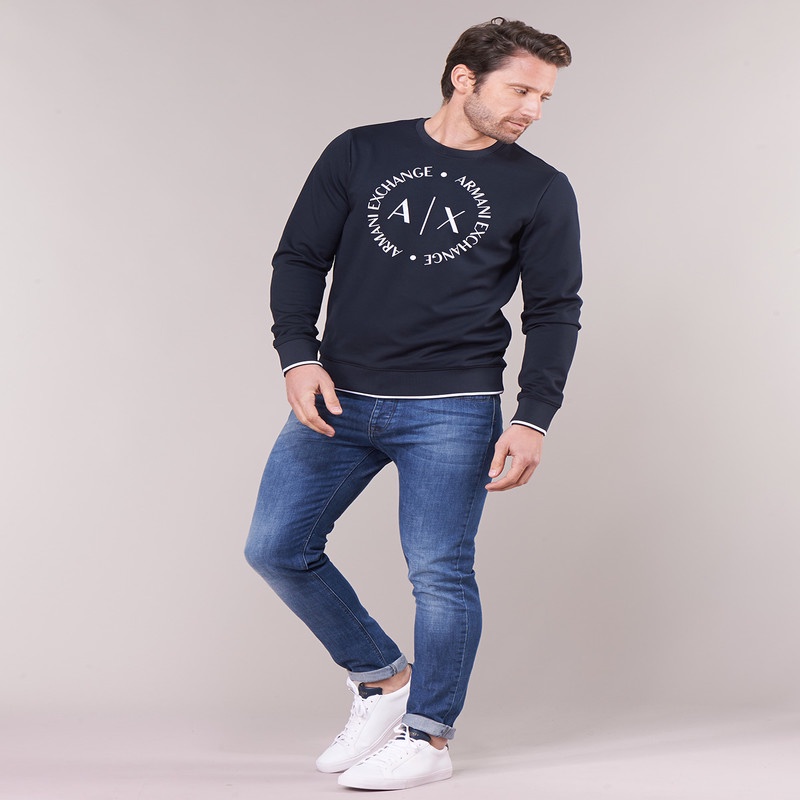 Áo Thun Tay Dài In Họa Tiết Axe Armani Exchange Cá Tính Cho Nam