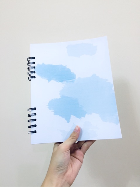 Sổ lò xo Dreamy Blue - 170 trang - 19x24 cm (gần size B5) - Ruột giấy trắng tự chọn (MIỄN PHÍ in tên riêng)