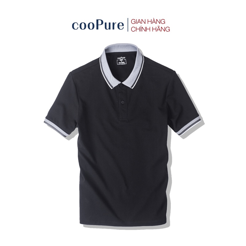 Áo thun polo nam cooPure, chất liệu 100% cotton bo dệt cách điệu NO.3065 (5 màu)