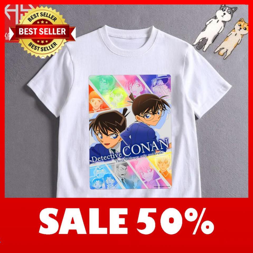 (SALE SỐC) 4 mẫu áo thun in hình conan in tại shop Vải Cotton 4 chiều F120