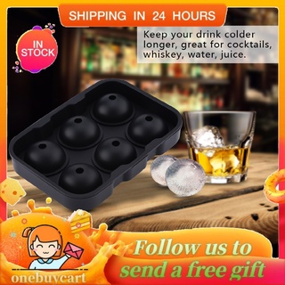 Silicone Round Ball Maker Ice Cube Tray 6 Cavities Chocolate Candy Mold Kitchen Tools