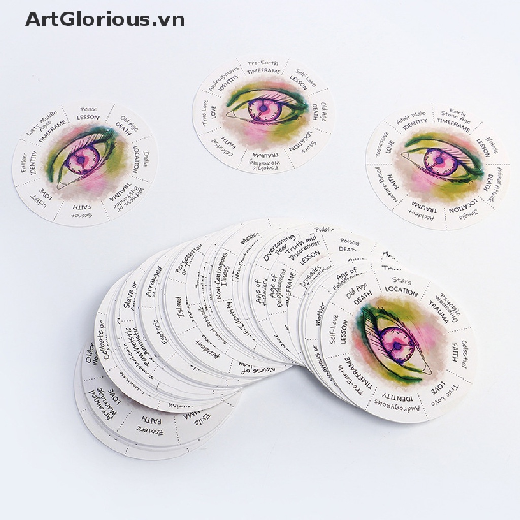 Bộ 87 Thẻ Bài Trò Chơi Uncover Your Past Life Oracle Hình Tròn Kèm Hướng Dẫn