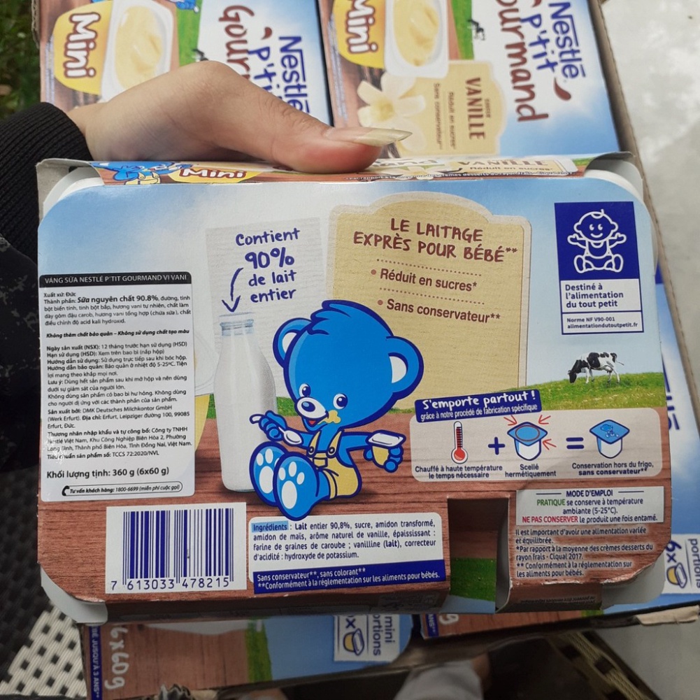[date 12/2023]Váng sữa cho bé Nestlé lốc 6 cho bé ăn dặm từ 6m+