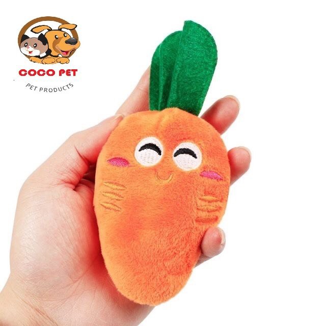 Đồ Chơi Củ Cà Rốt Nhồi Bông Cho Chó Mèo