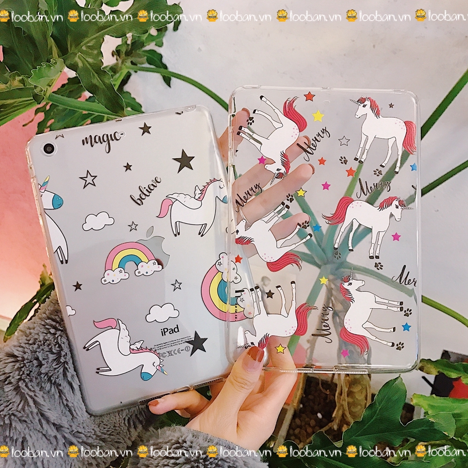 For iPad Air 2 Mini 2 3 4 5 iPad 6 Pro 11 Air3/Pro 10.5 Case CuteRainbow unicorn Clear Cover | BigBuy360 - bigbuy360.vn