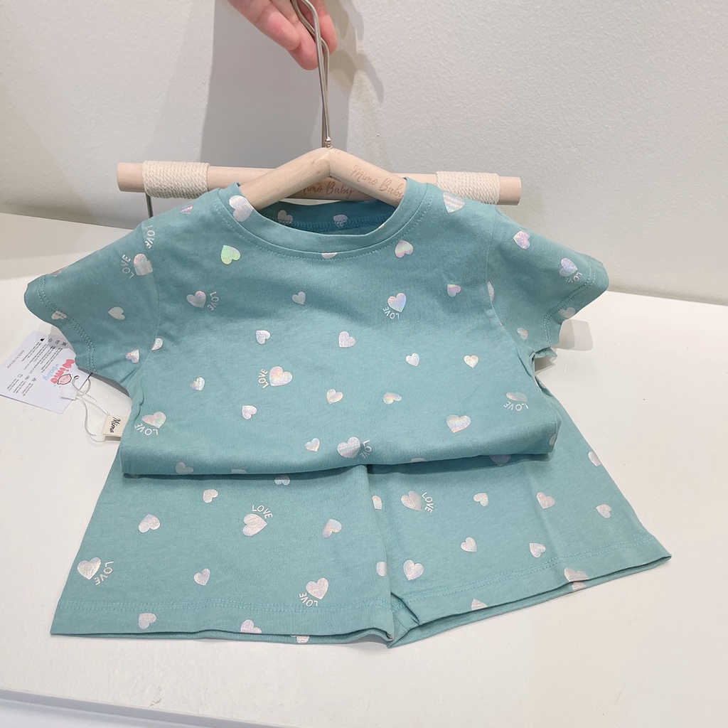 Bộ quần áo cộc tay họa tiết đáng yêu cho bé Mica baby QA19