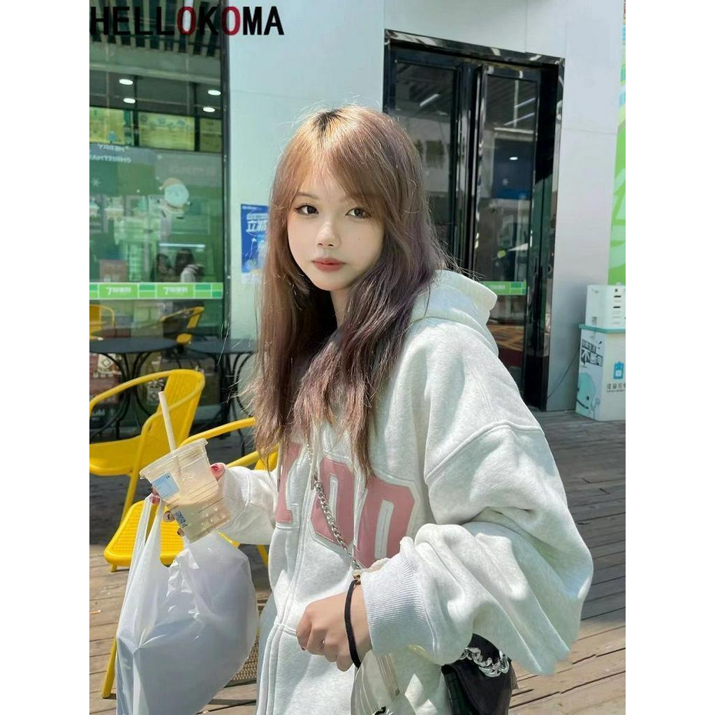 YUYAMAN Áo Khoác áo hoodie zip áo khoácnữ Chất lượng thời trang thoải mái  A28J124