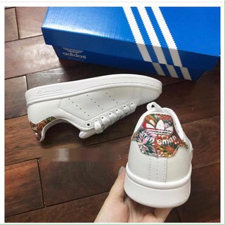 giầy adidas stan smith gót hoa vàng