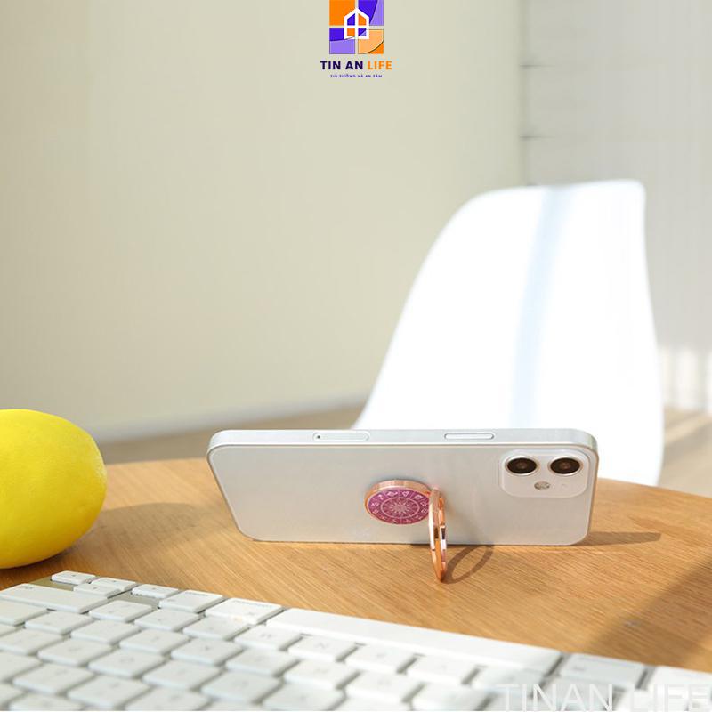 Giá đỡ điện thoại các chòm sao cung hoàng đạo, giá đỡ dạng nhẫn mạ vàng