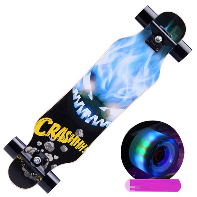 Ván Trượt LONGBOARD Gỗ Phong Ép 7 Lớp Mặt Nhám Dài 80cm Cao Cấp Hàng Chuẩn Thi Đấu