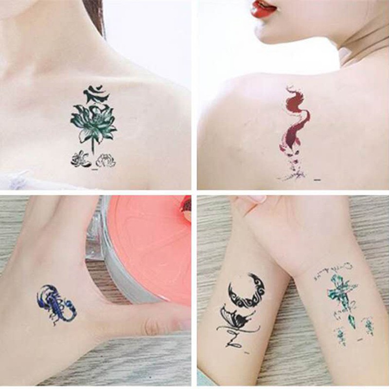 Set 30 tờ hình xăm dán Tecano hình xăm mini tatoo phong cách độc lạ HX1